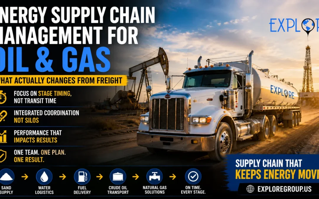 Energy supply chain management for oil and gas: what changes from freight management, the KPIs that matter, and how integrated coordination works.